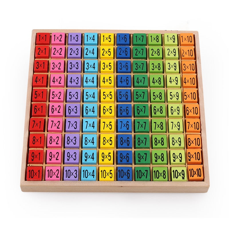 Montessori Educational Wooden Toys for Children Baby Toys 99 Multiplication Table Math  Arithmetic Teaching Aids for Kids