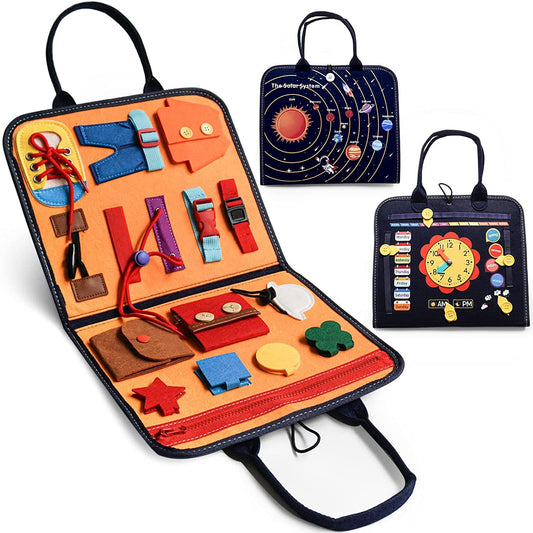 Montessori Clothing Bag Teaching Aids Busy Board Storage Children's Educational Toys Training Early Childhood Education Toys